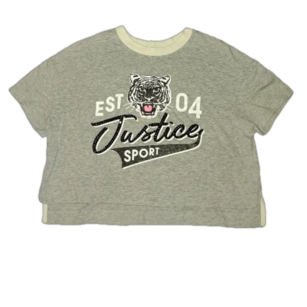 5/$25 Girls Justice Active Crop Top, Size 7